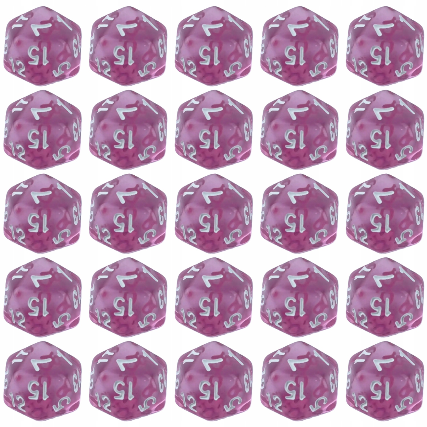 ZESTAW 25 KOSTEK K20 RPG NIBYLANDIA KOŚĆ DWUDZIESTOŚCIENNA