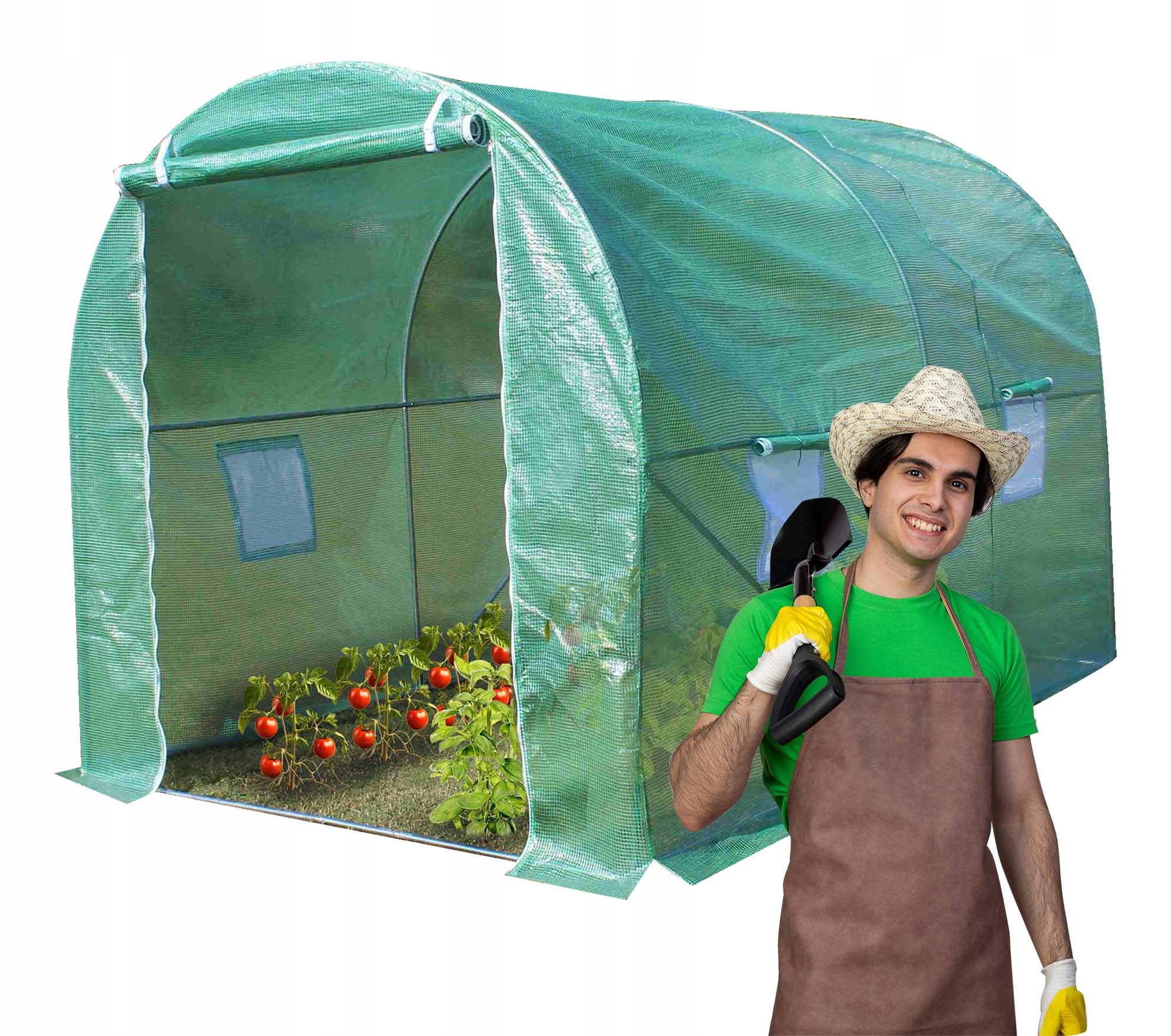 TUNEL FOLIOWY OGRODOWY DUŻY 4x2 SZKLARNIA OGRODOWA NA WARZYWNIAK 8 m2 UV-4 Producent Kontrast