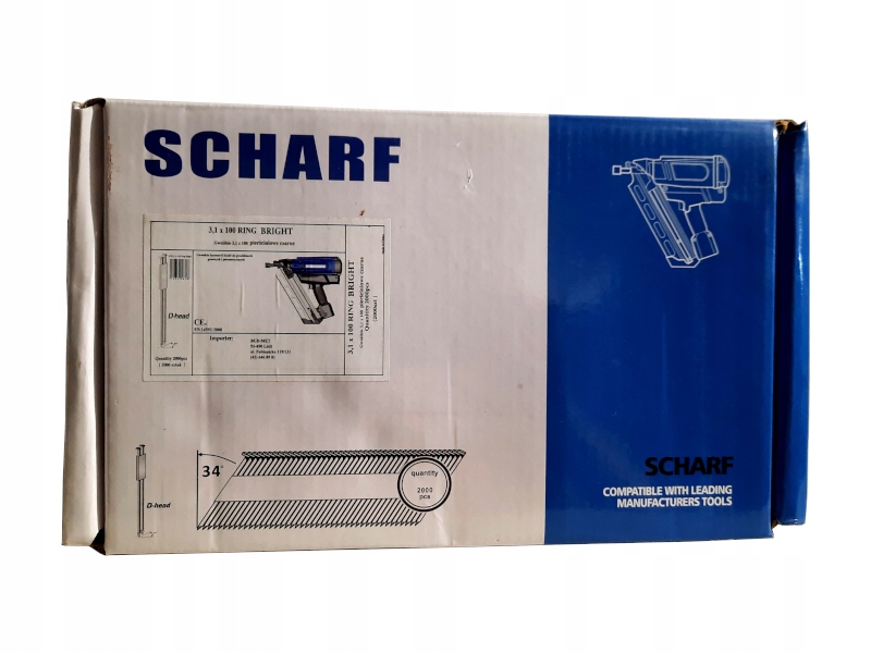 GWOZDZIE PIERŚCIENIOWE CZAR.3,1X100 ŁĄCZ. PAPIEREM