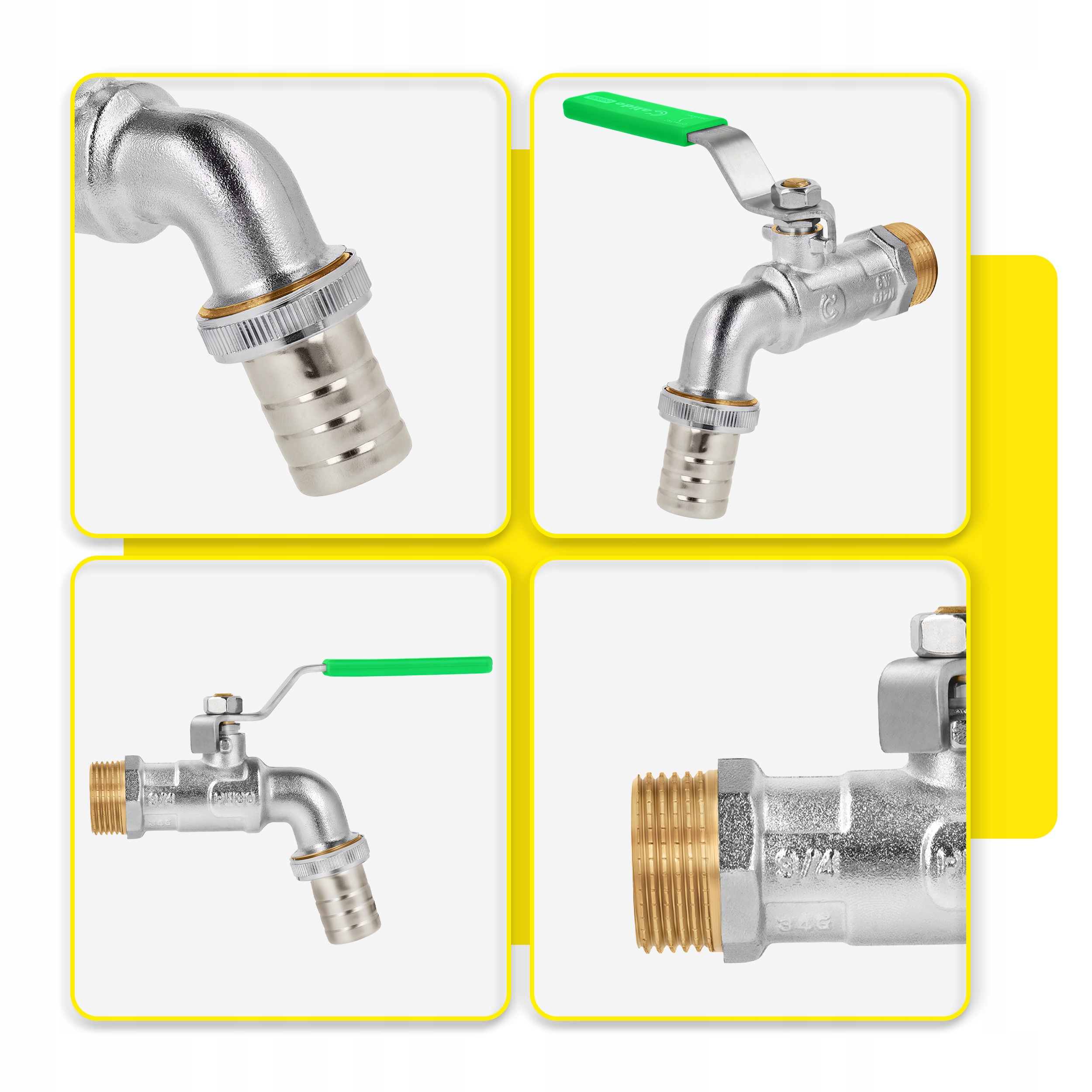 KRAN OGRODOWY 3/4 CALA MROZOODPORNY ZAWÓR CZERPALNY KULOWY MOSIĘŻNY KRANIK Kod producenta C4-WVRF-NUNR