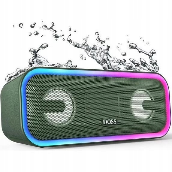 Bluetooth Reproduktor Soundbox Doss 20W Bezdrátový Rgb Silný Pro Zelený R16