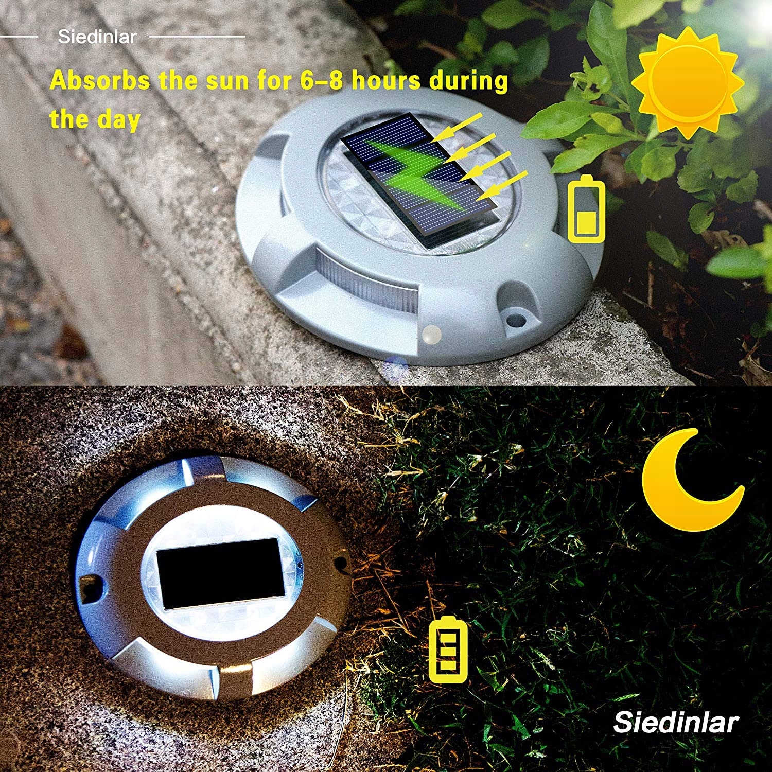 SEDINLAR Solarna Lampa Ogrodowa LED Wodoodporna Biała — miniatura 2