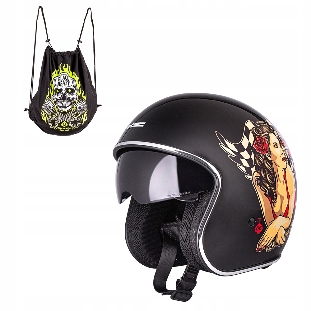 

Kask motocyklowy otwarty z blendą W-tec na chopper