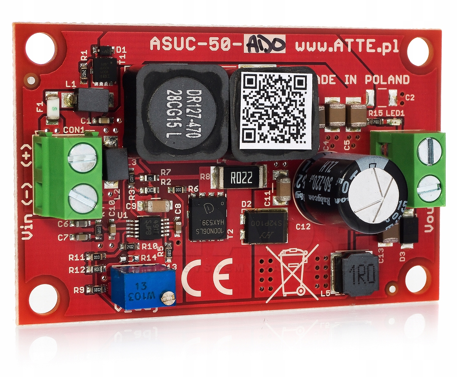 PRZETWORNICA DC/DC 50W MODUŁ PODNOSZĄCY NAPIĘCIE Kod producenta ASUC-50-AD0-OF
