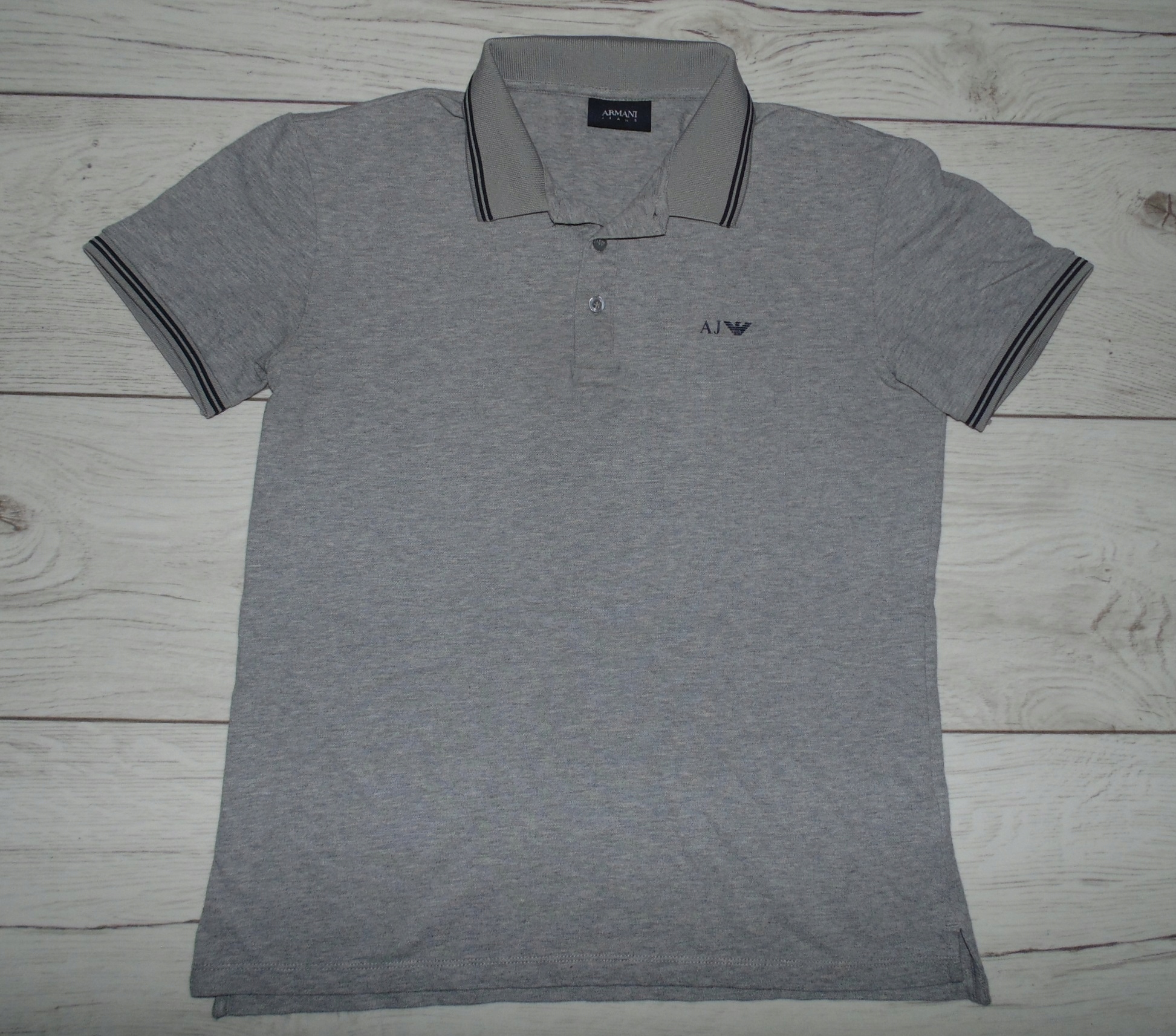 ARMANI JEANS AJ KOSZULKA POLO MĘSKA r. S Wzór dominujący logo