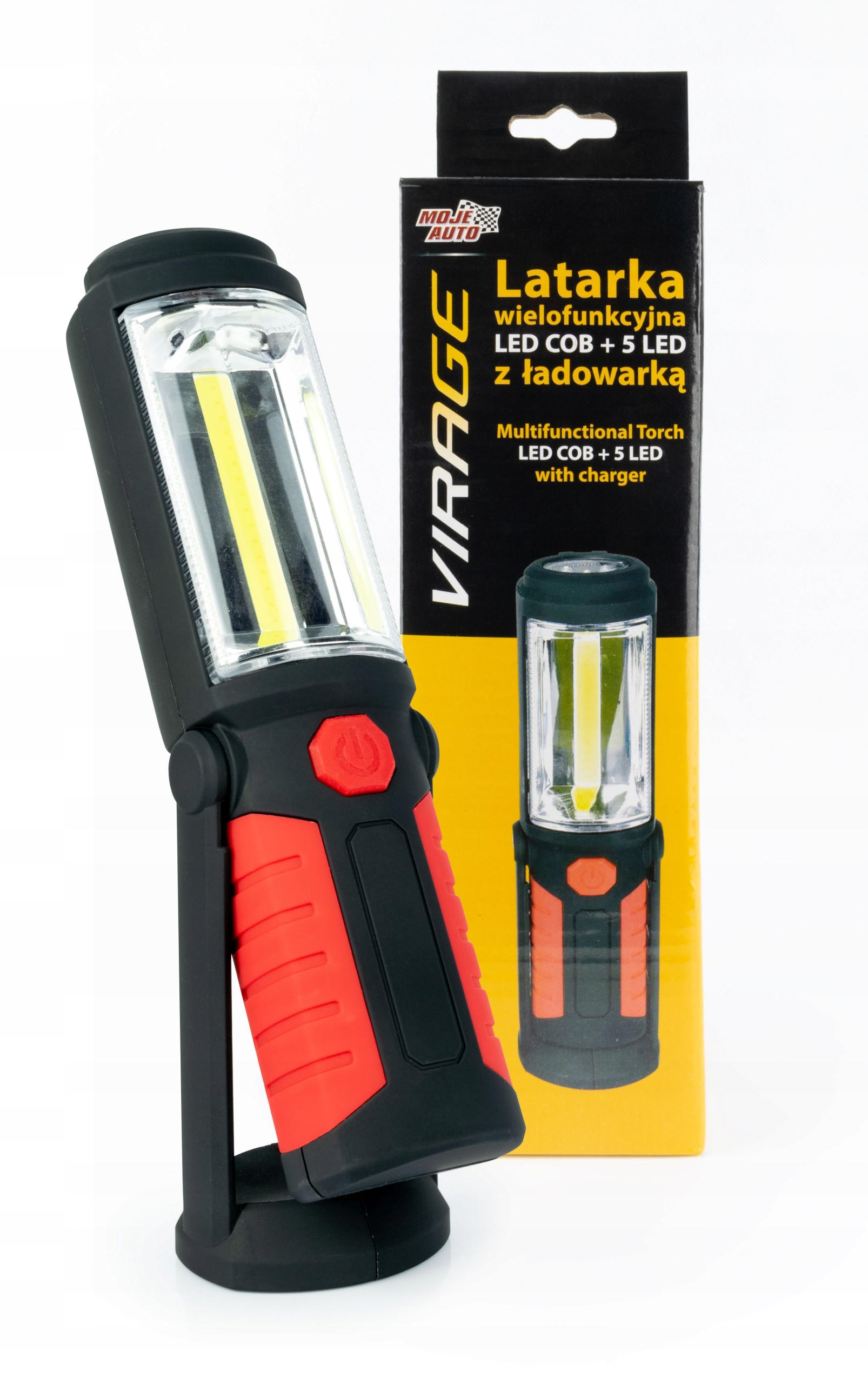 

Latarka wielofunkcyjna Led Cob 5 Led z ładowarką