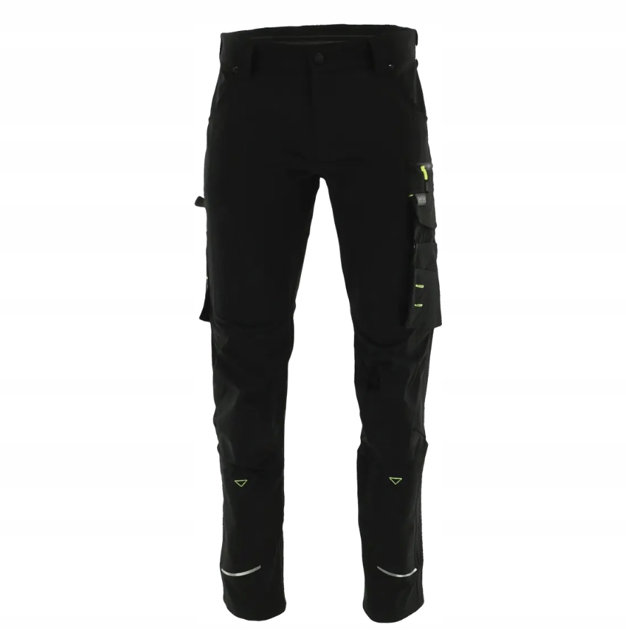 Elastyczne Spodnie Do Pasa Motionflex czarno-żółte Sara r. 56