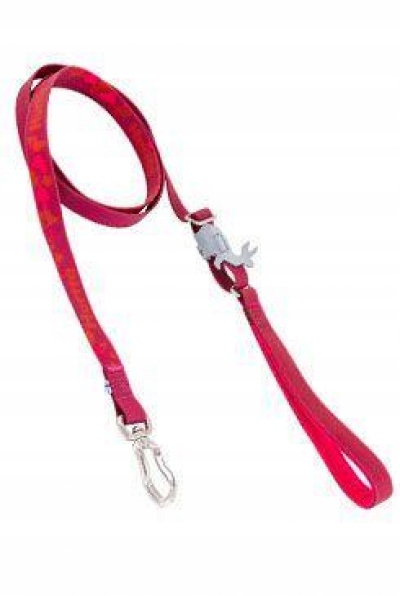 Levně Vodítko Hurtta Mudventure popruh.červené120-180cm/15mm