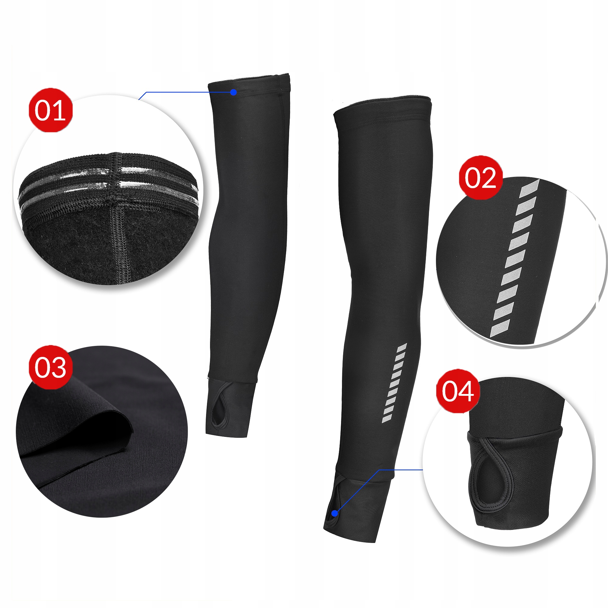 Rękawki rowerowe sportowe kompresyjne termiczne XL Kod producenta Rękawki rowerowe siatkarskie ocieplane