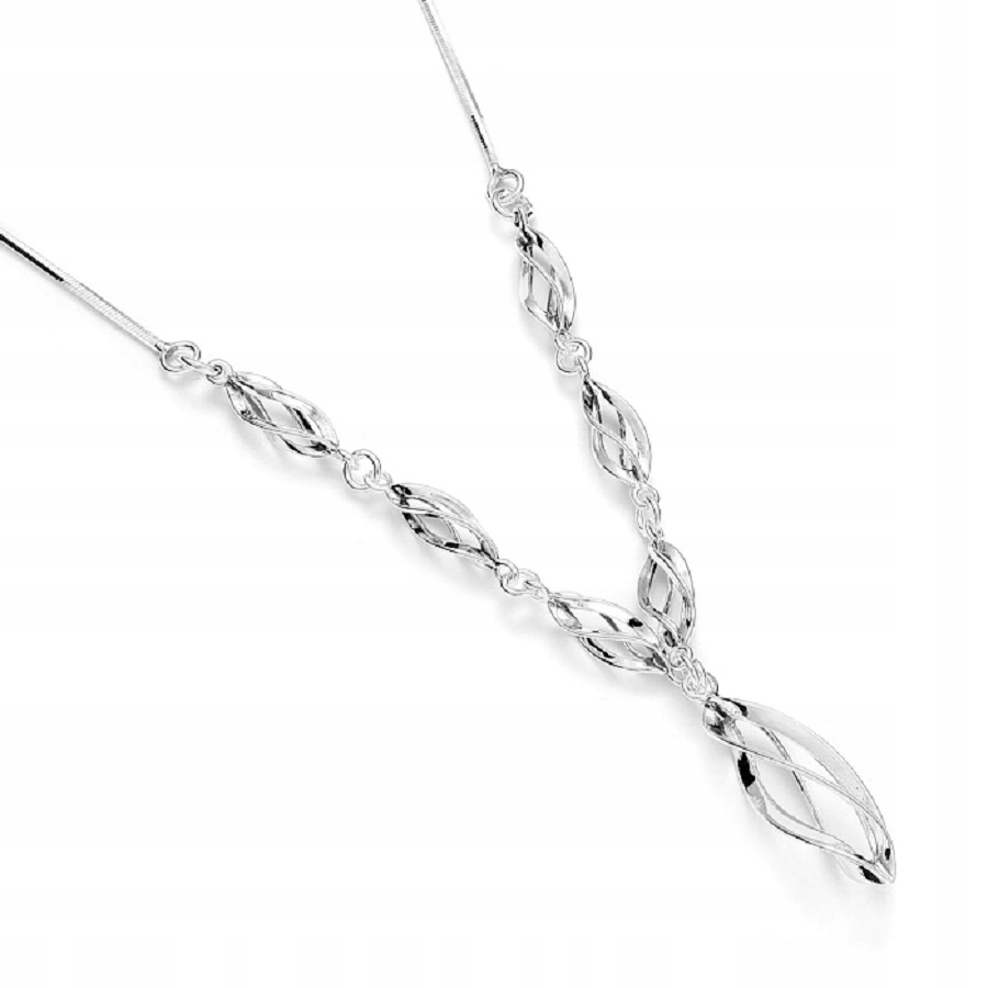 Kolia Silver Krásný stříbrný náhrdelník ryzost 925 Spirálový přívěsek