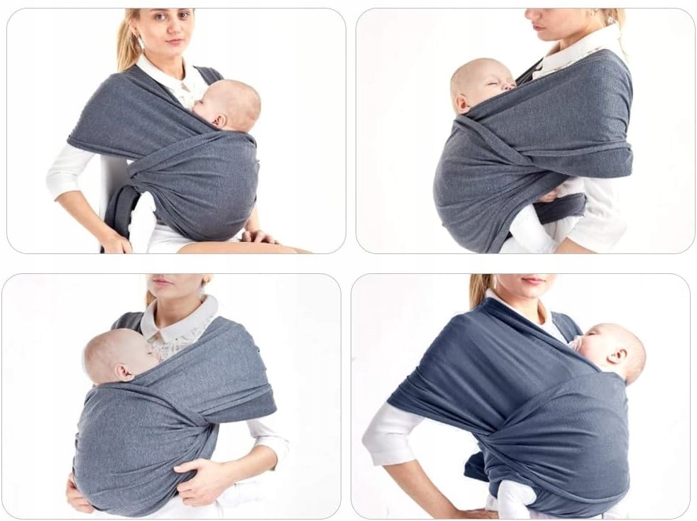 CHUSTA DO NOSZENIA DZIECKA NIEMOWLĄT ELASTYCZNA TKANINA PREMIUM 5,5m 20kg Rozmiar XL