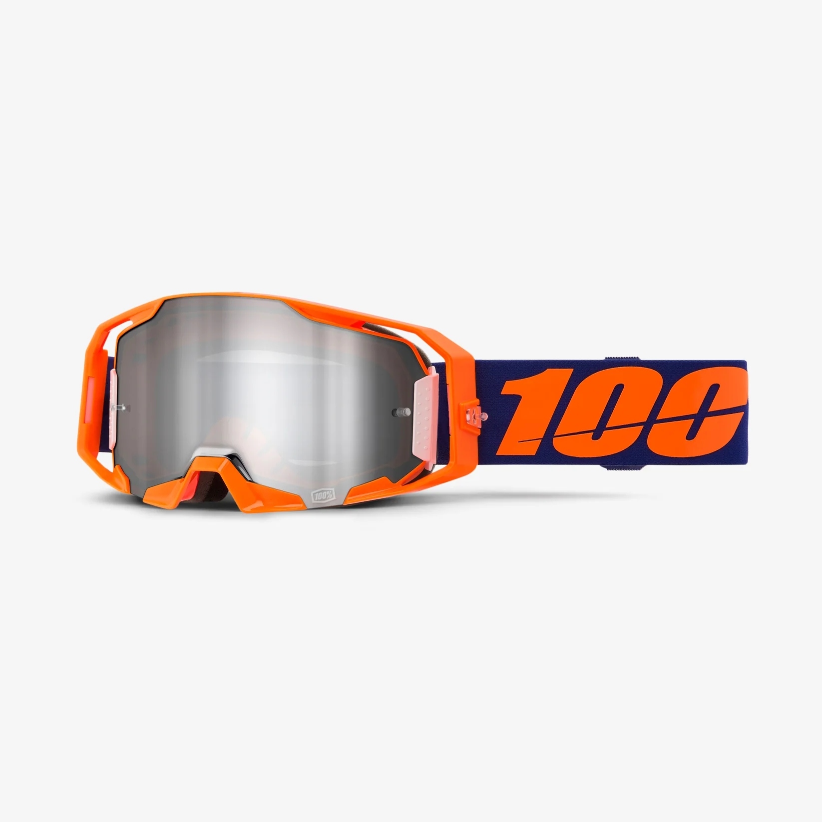 Okuliare 100 Percent Armatic Neon Orange – Zrkadlové Strieborné Bliskavé Šošovky – Farebné Po