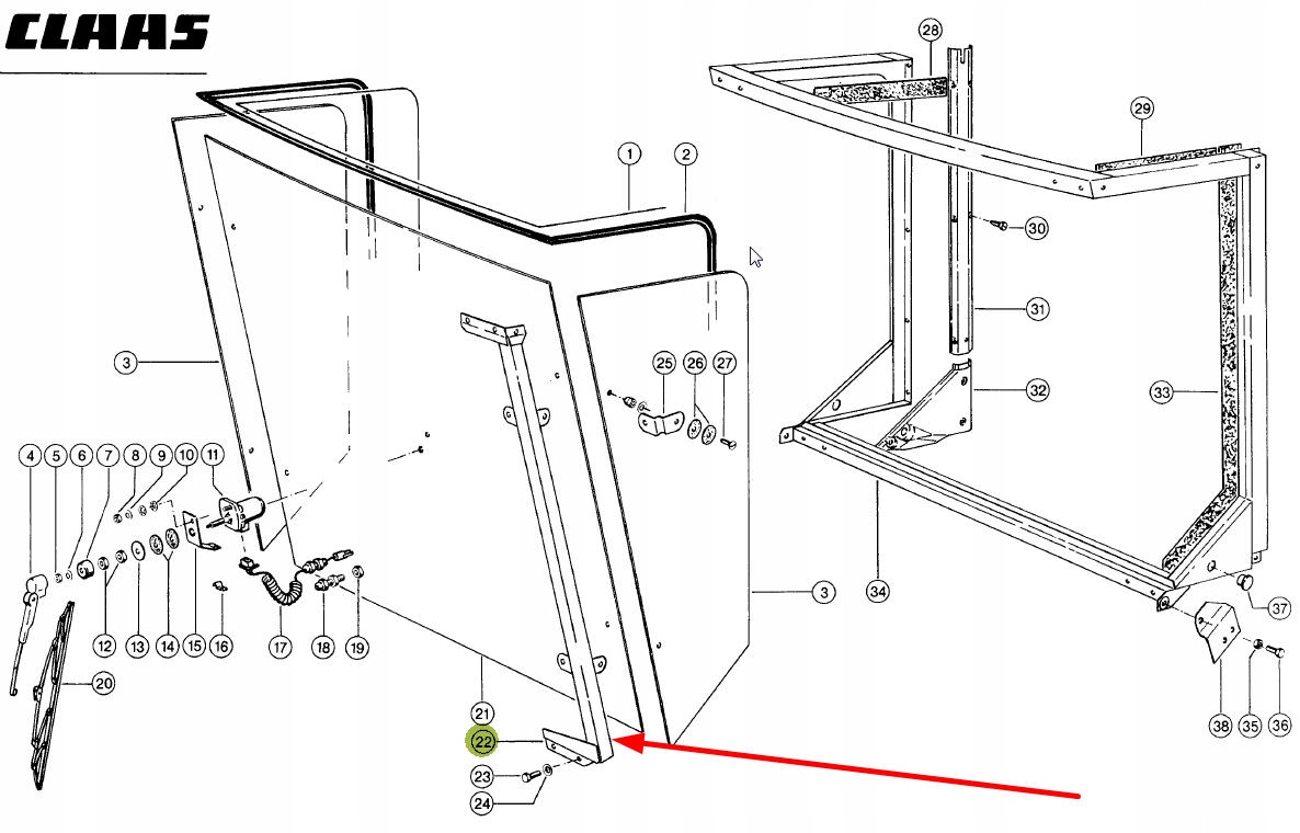 622627.0 рамка лобового стекла кабины