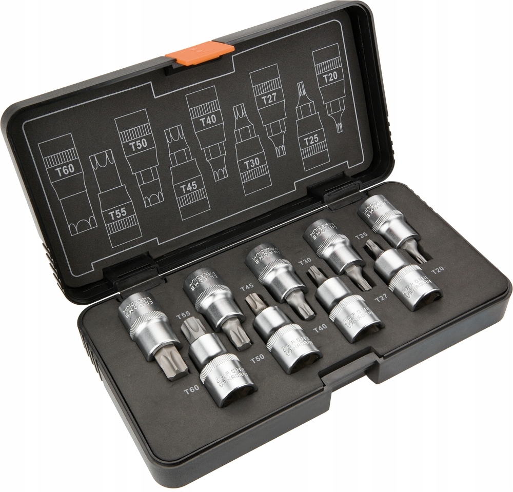 Торцевые наконечники Torx на крышке 55 мм 9 шт. Neo 08-707