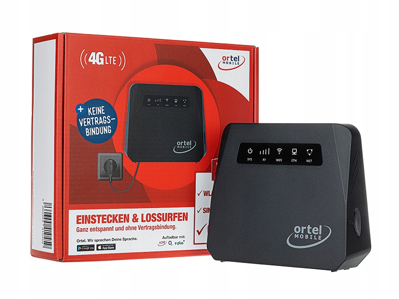 Domácí router Ortel 3G 4G Lte Wifi Modem na kartu