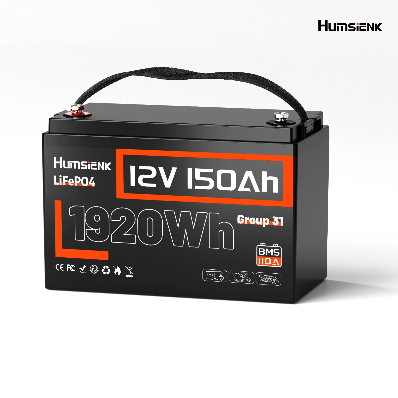 Akumulator HumsiENK 12 V 150 Ah