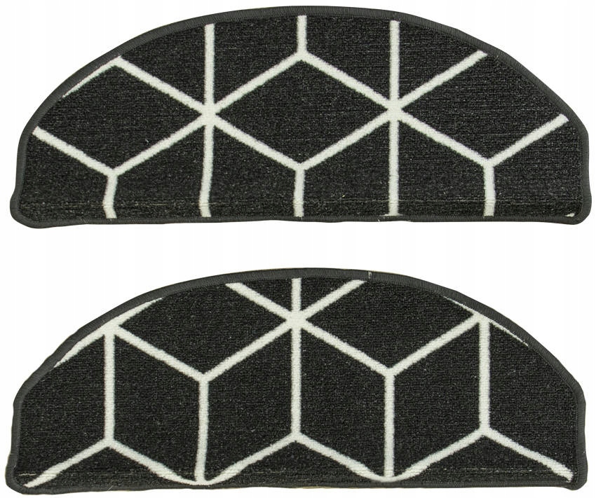 NAKŁADKI NA SCHODY DREWNIANE DYWANIKI Z CHODNIKA GRAFITOWE KRESKI CUBES 3D Marka Akcila