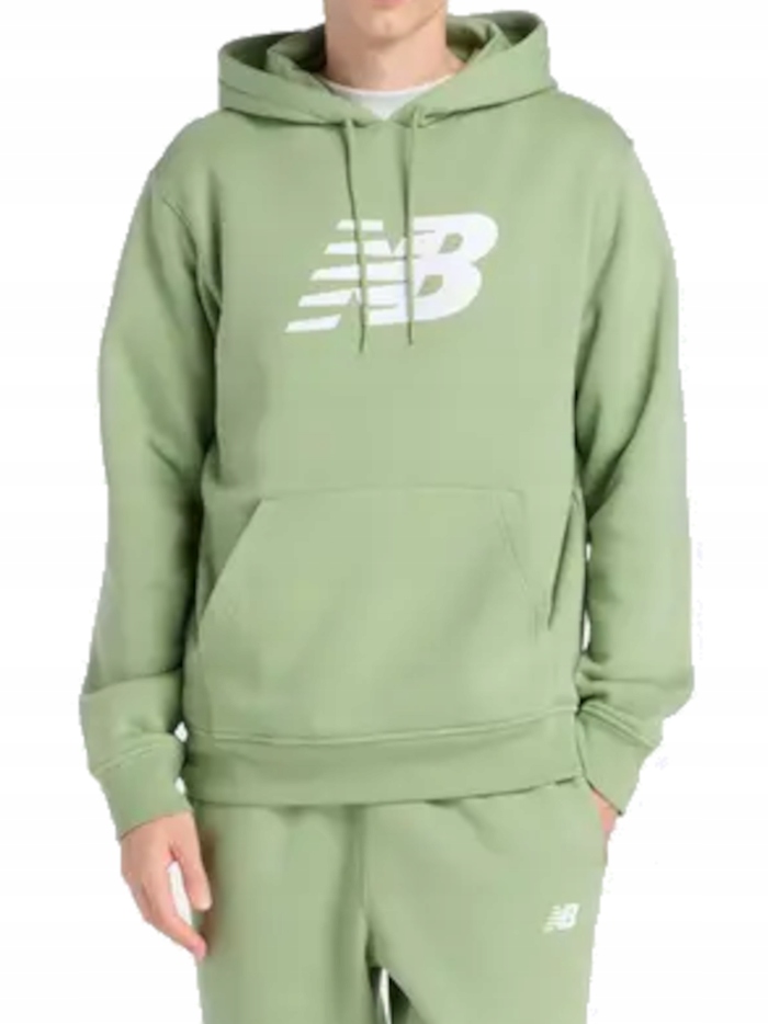pánská mikina New Balance MT43904AAR teplá bavlněná s kapucí desová 2XL