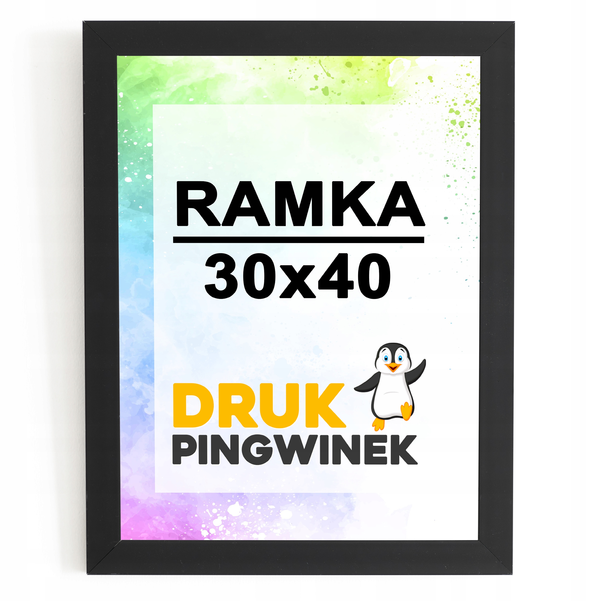 

Ramka Rama drewniana Mdf Czarna 30x40 40X30 Plexi