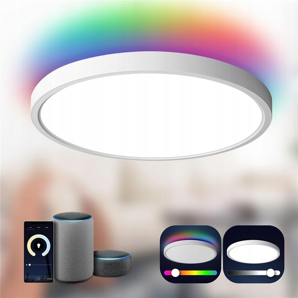 Lampa Stropní Svítidlo Led Rgb 24W Přátelská K Očím Wifi Ovládání