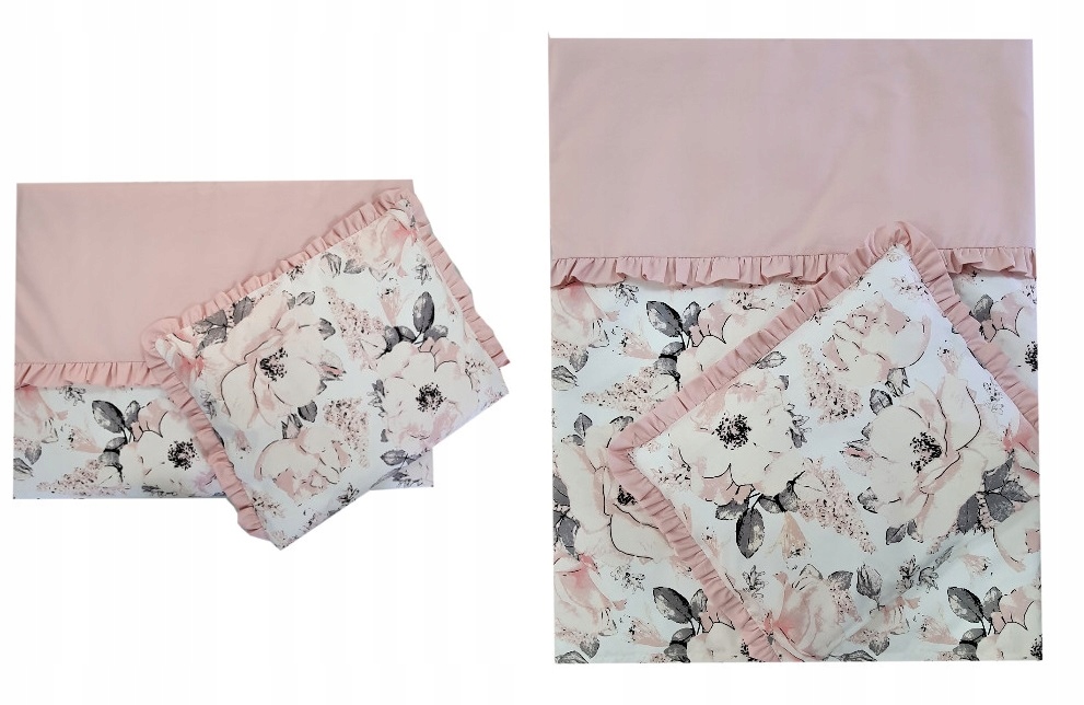 POŚCIEL Z FALBANKĄ 90x120 do łóżeczka- dużo wzorów Szerokość poszwy 90 cm