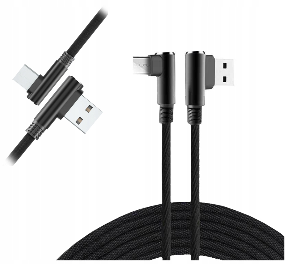 

Kątowy Przewód Usb-c W Oplocie Quick Charge