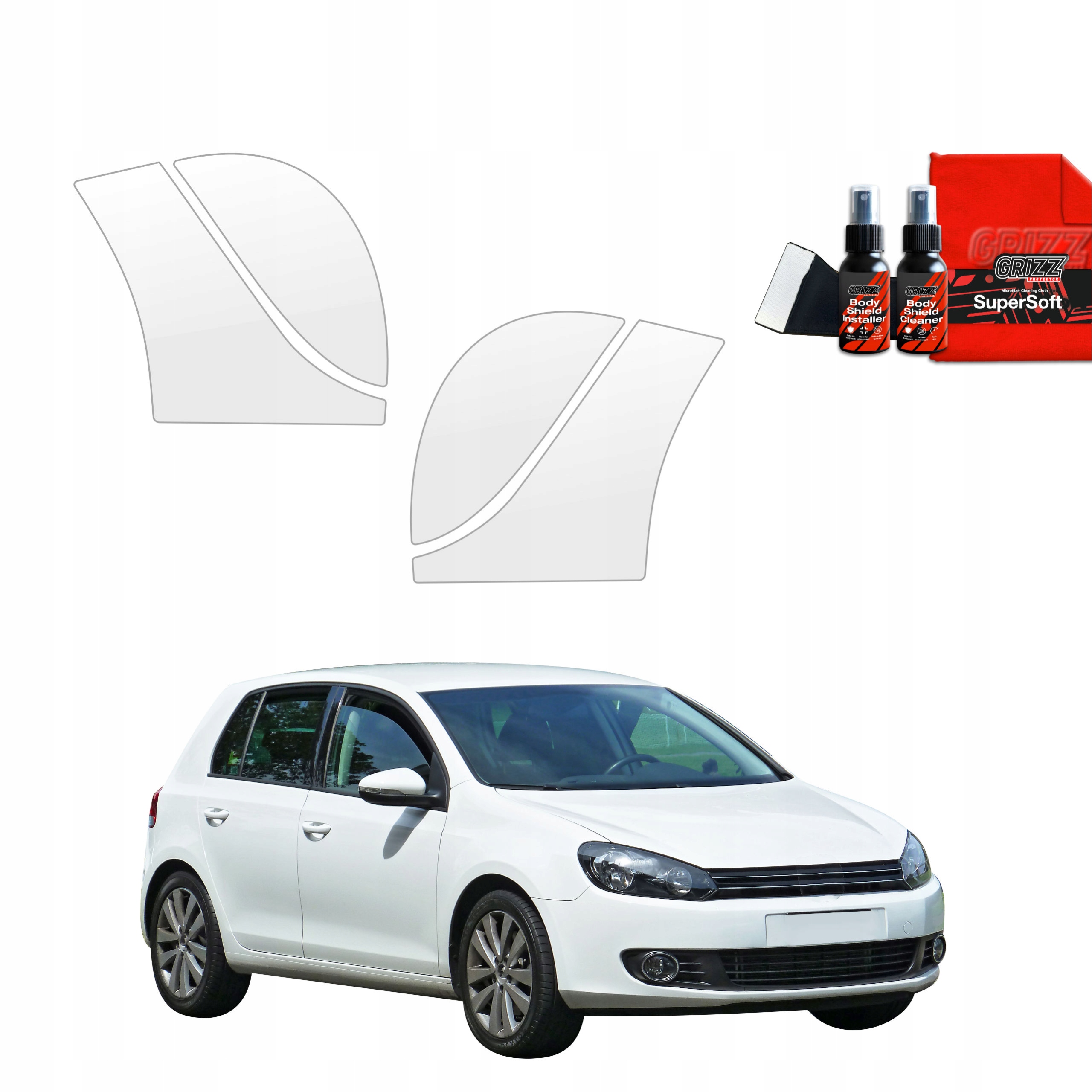 4v1 Fólie Ppf dýha na podběhy kol pro Vw Golf 6 Hatchback 5D (2008-2013)
