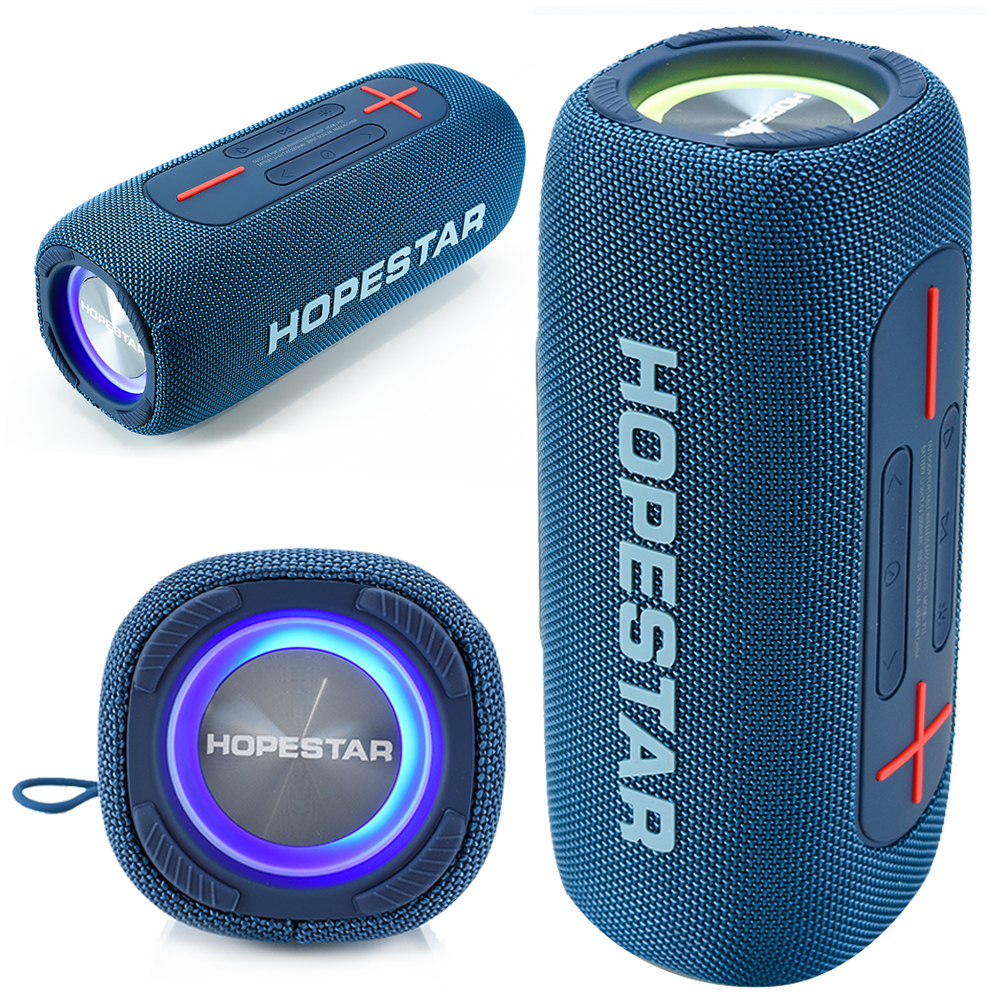 MOCNY GŁOŚNIK WODOODPORNY BEZPRZEWODOWY RGB LED