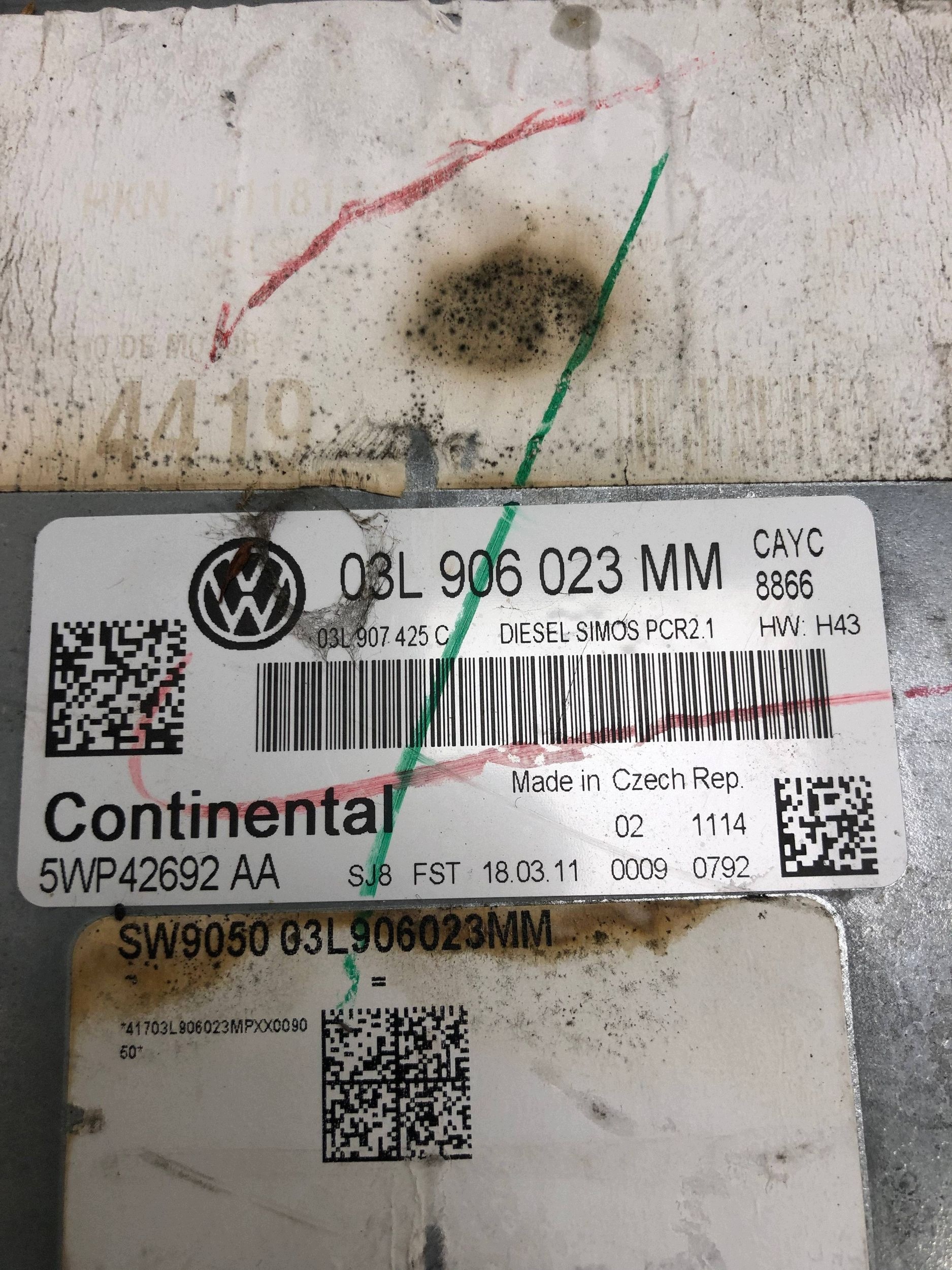 computer of the engine VW GOLF VI KOMBI 03L906023MM