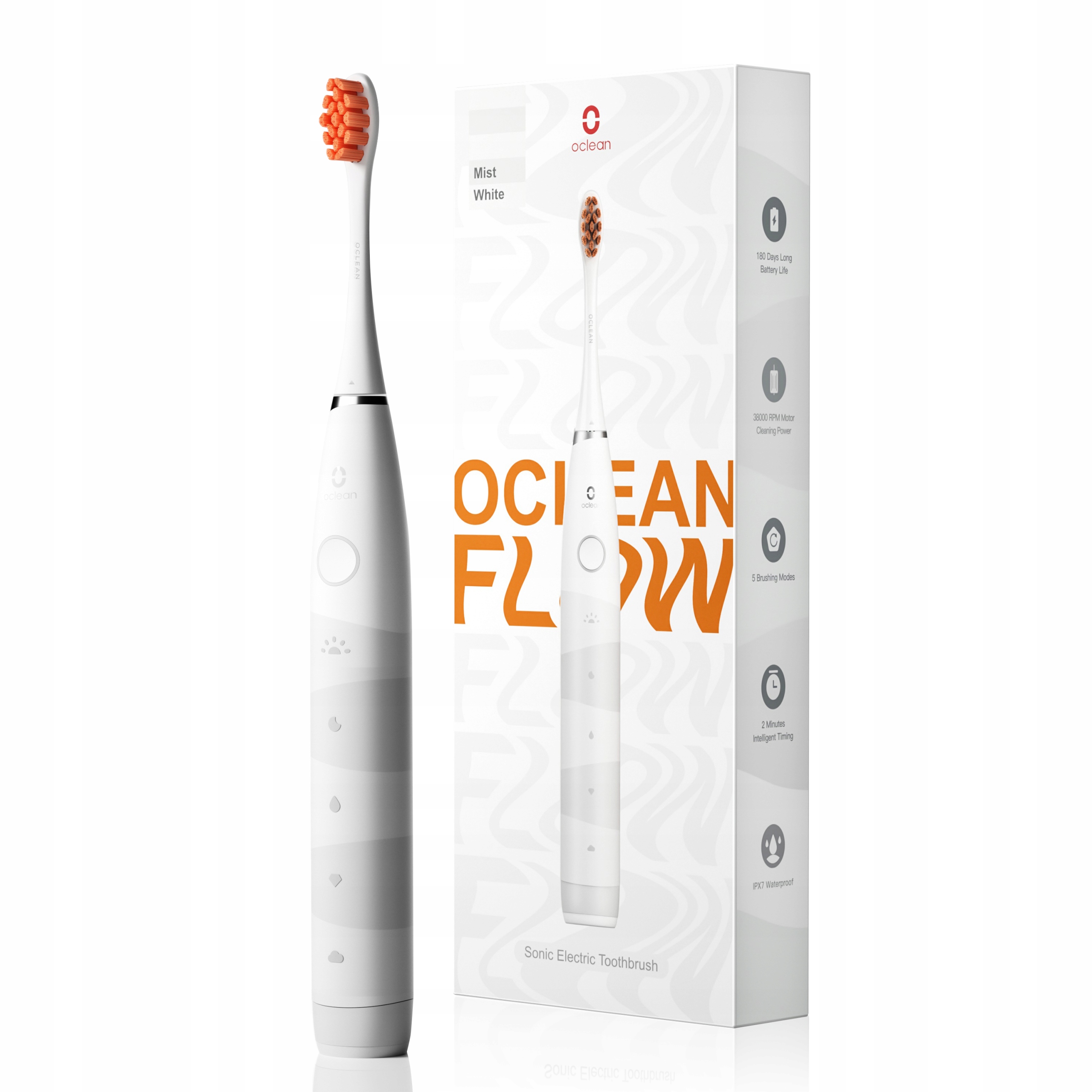 

Oclean Flow szczoteczka soniczna do zębów biała