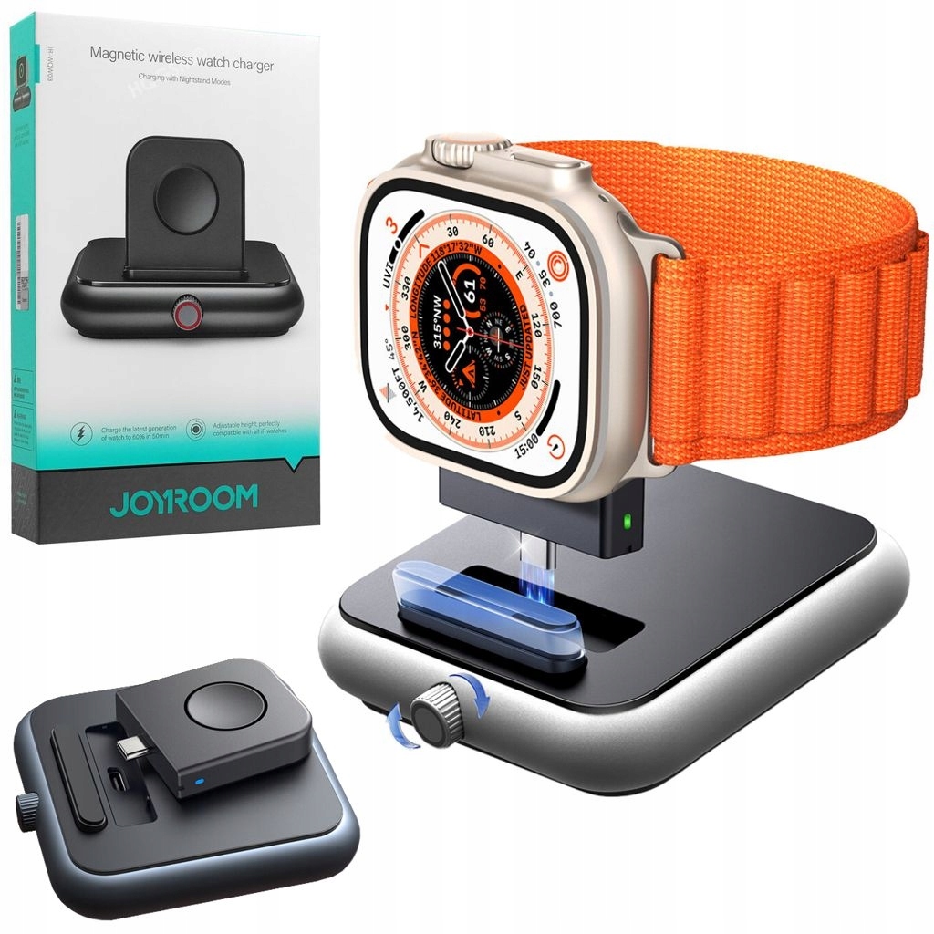 Ładowarka Stacja Magnetyczna Składana 2w1 do Apple Watch Ultra 3/2/1, 11/10