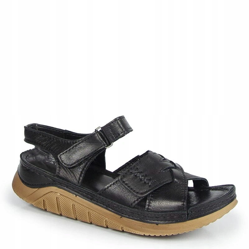 Maciejka L4497-01/00-1 Černé Kožené Sandály 36