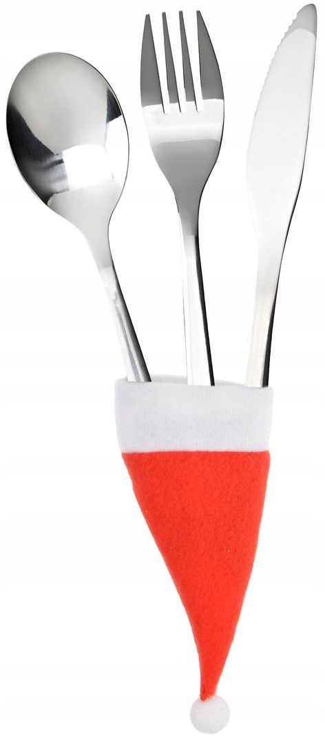 

Świąteczne Etui Ozdoba Sztućce Czapka Mikołaja x6