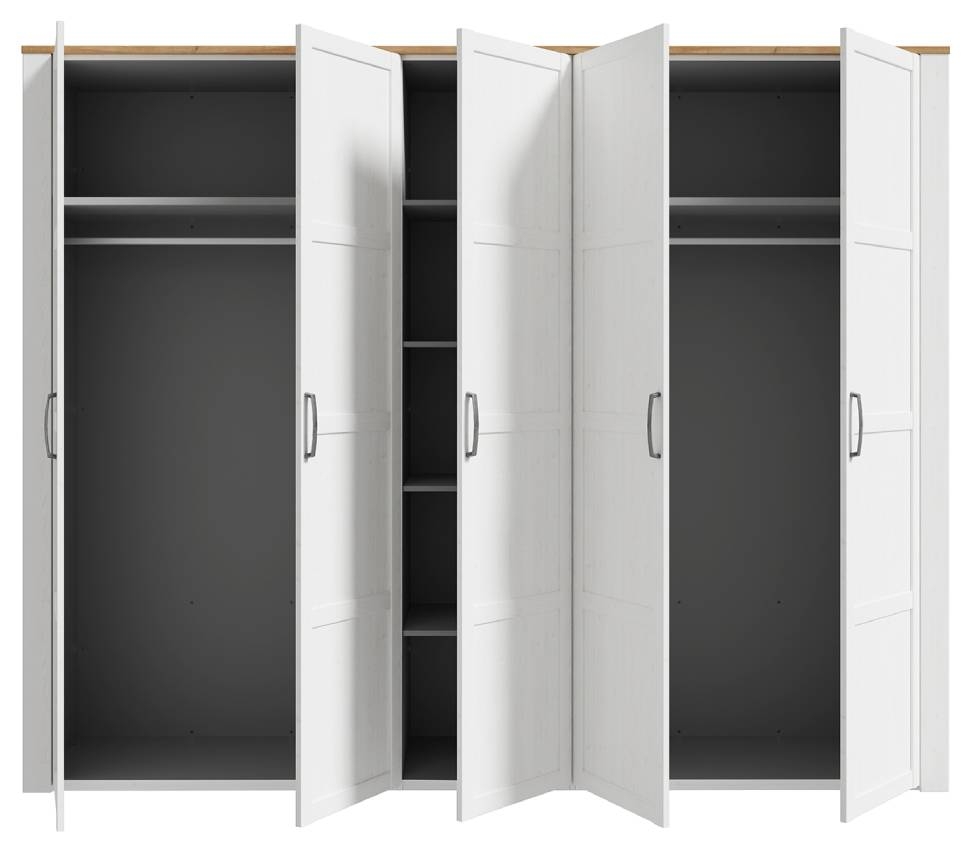 Pojemna szafa ubraniowa CHISBURY BHLS951 Biały, FORTE Kod producenta BHLS951