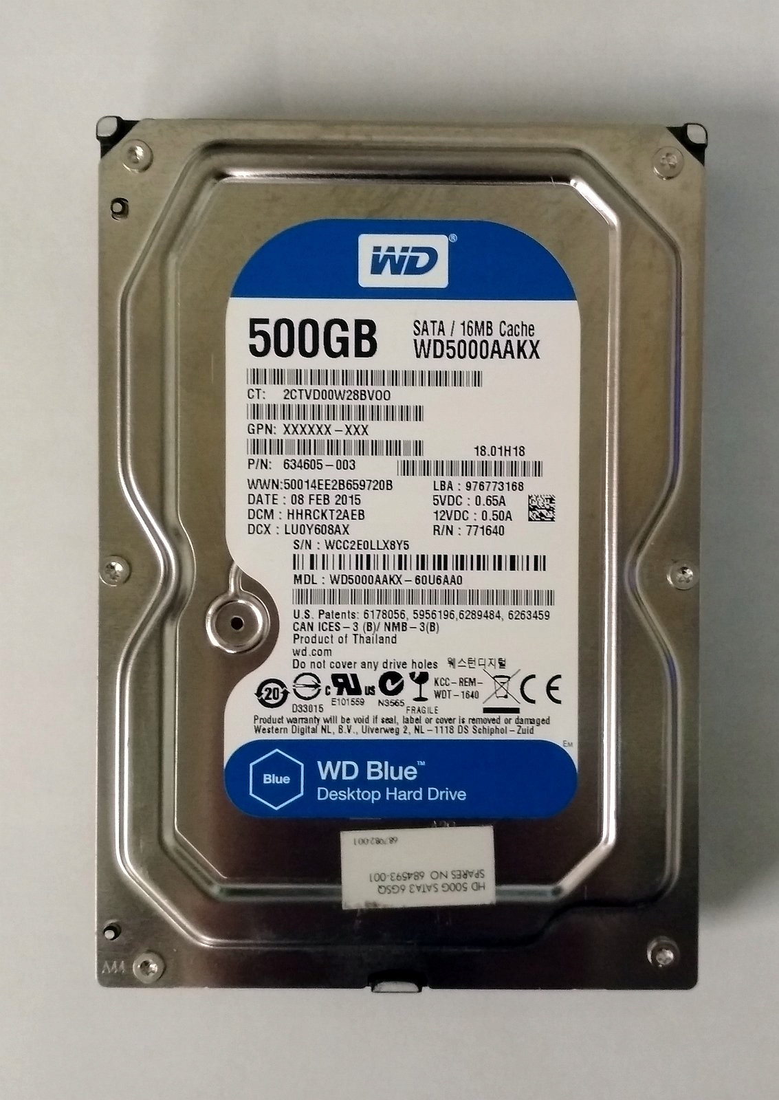 DYSK 3.5 500GB Western Digital WD5000AAKX