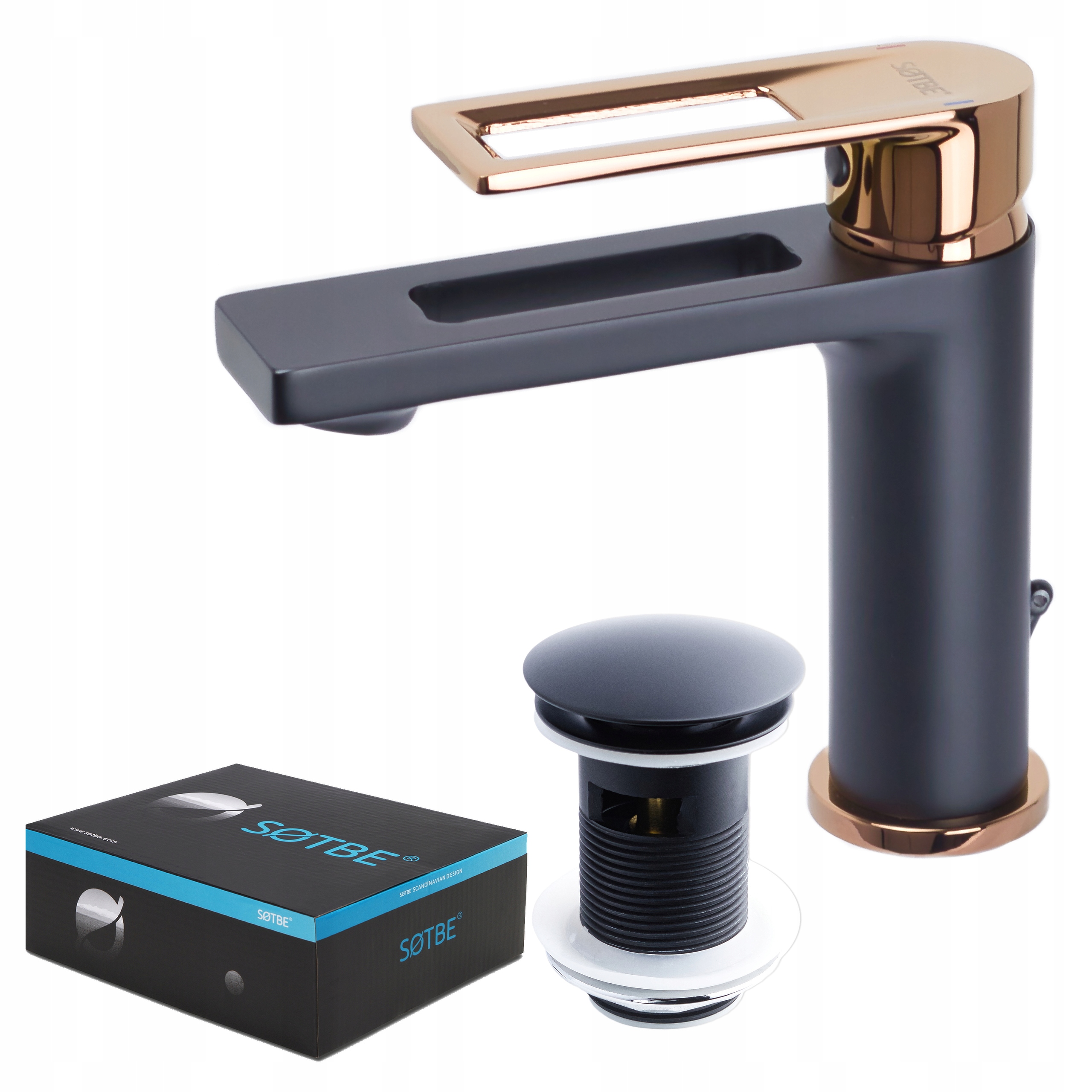 Stojánková umyvadlová baterie s měděným kohoutkem Baterie pro umyvadlo zátka Polská republika Sotbe