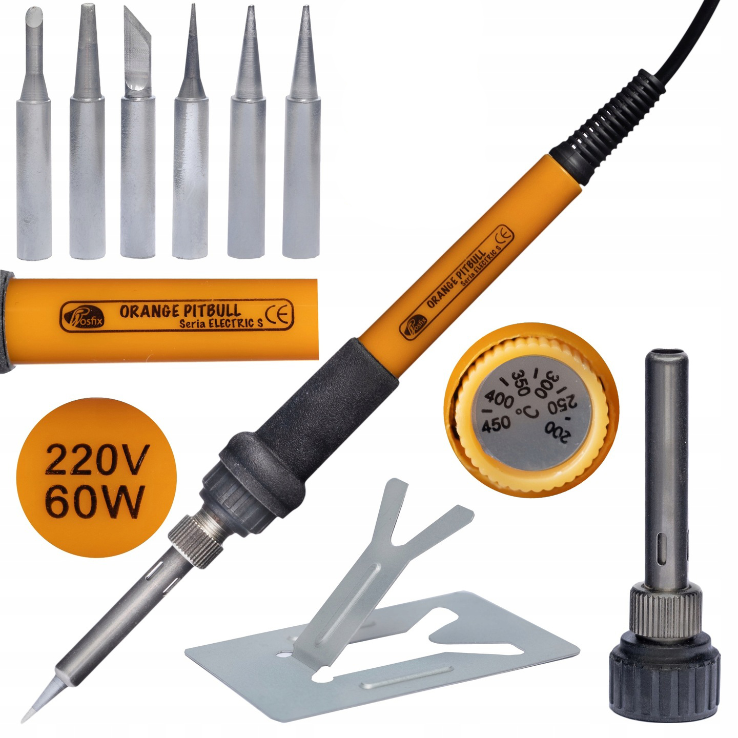 ZESTAW LUTOWNICA PRECYZYJNA Z REGULACJĄ 60W GROTY PODSTAWKA ROSFIX PITBULL