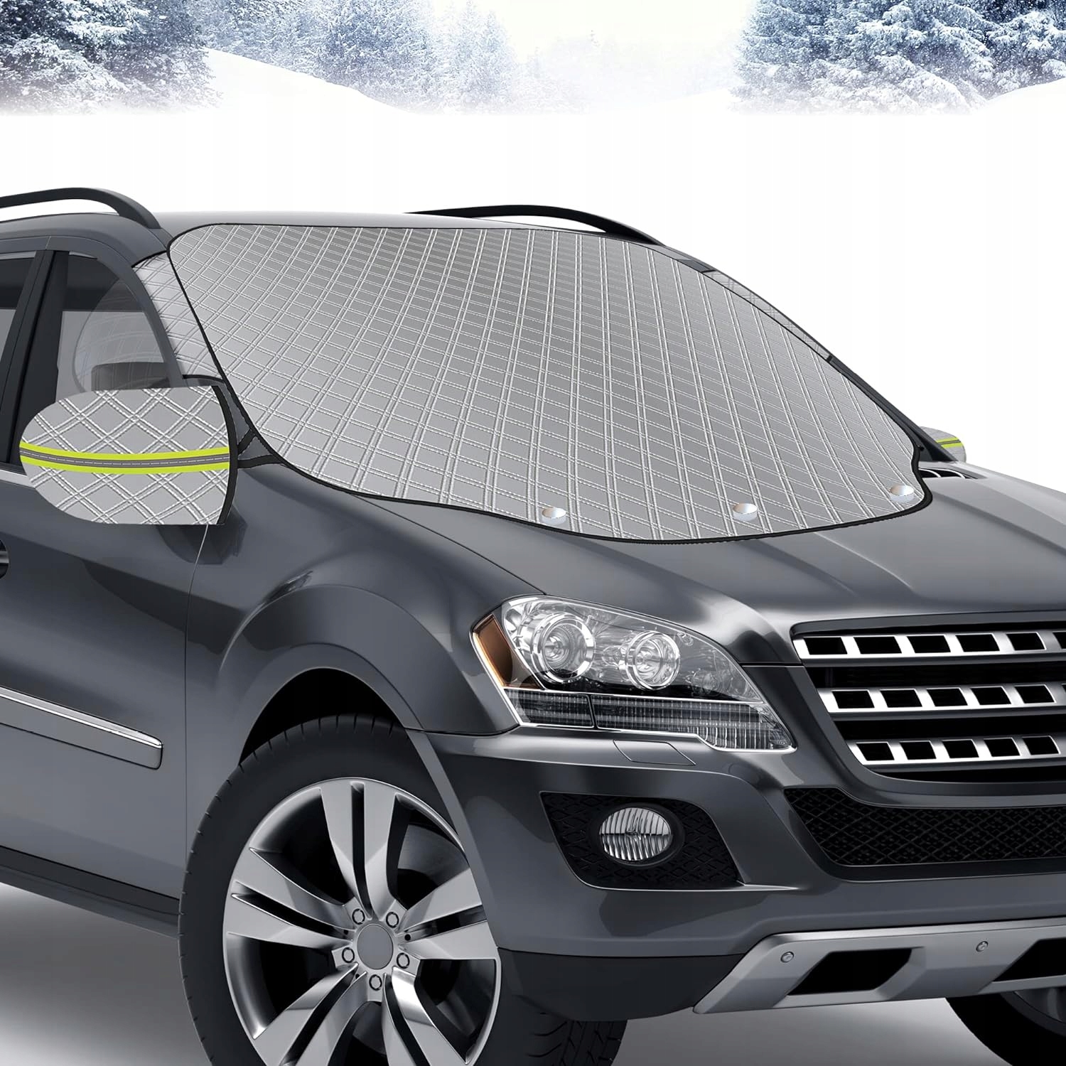 POKROWIEC MATA ANTYSZRONOWA NA PRZEDNIĄ SZYBĘ MAGNETYCZNA PRZECIWSŁONECZNA