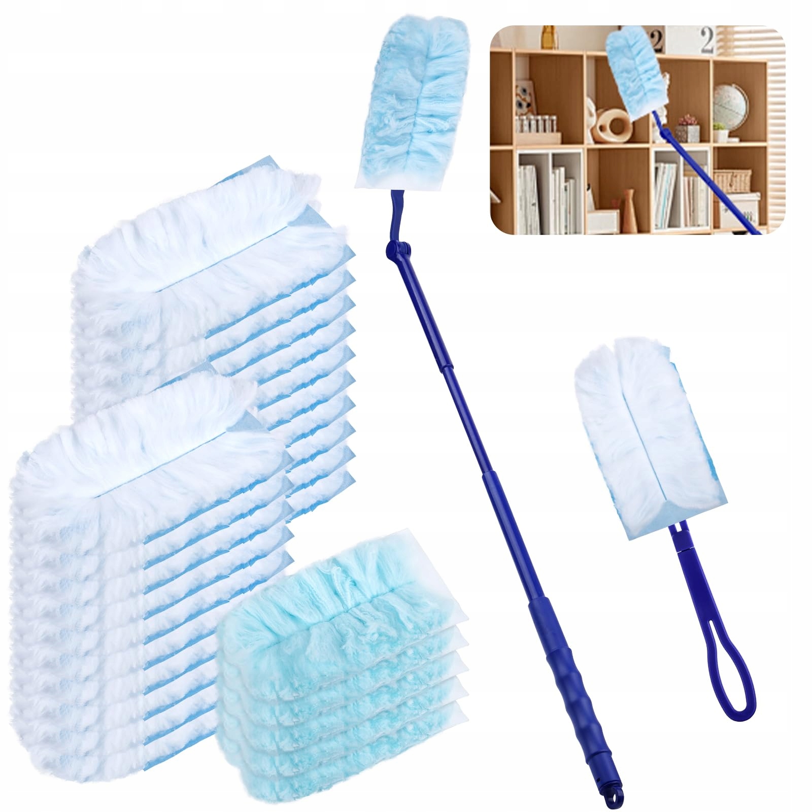 Levně Taixing Sada 25 náplní do prachu s rukojetí a teleskopem Na Jedno Použití