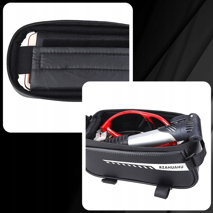 SAKWA ROWEROWA WODOODPORNA UCHWYT ETUI NA TELEFON TORBA NA RAMĘ SASZETKA Model torebka na rower sakwa