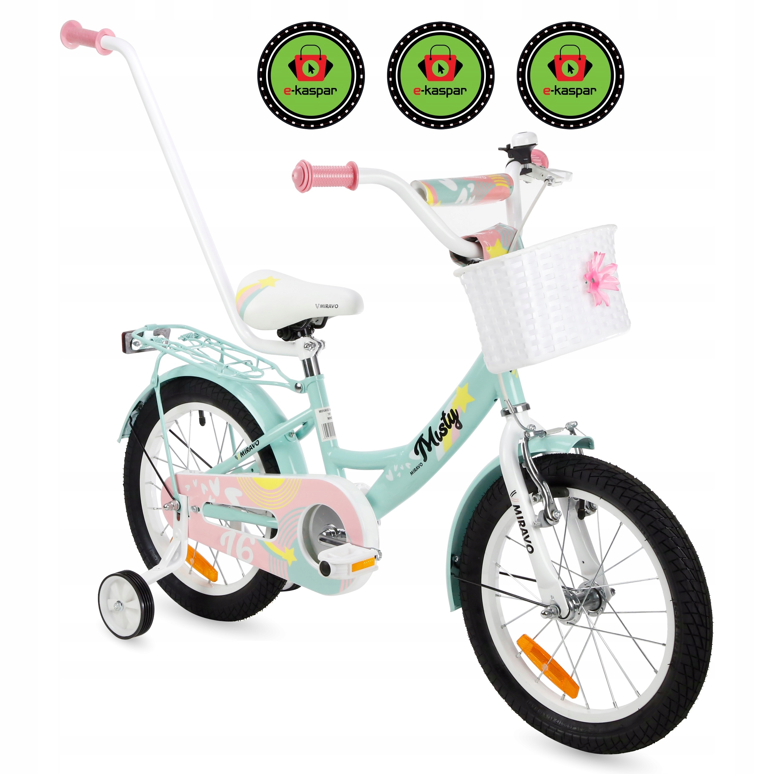 Rowerek Dziecięcy 16 Cali Rower Dla Dziewczynki Koszyk I Prowadnik