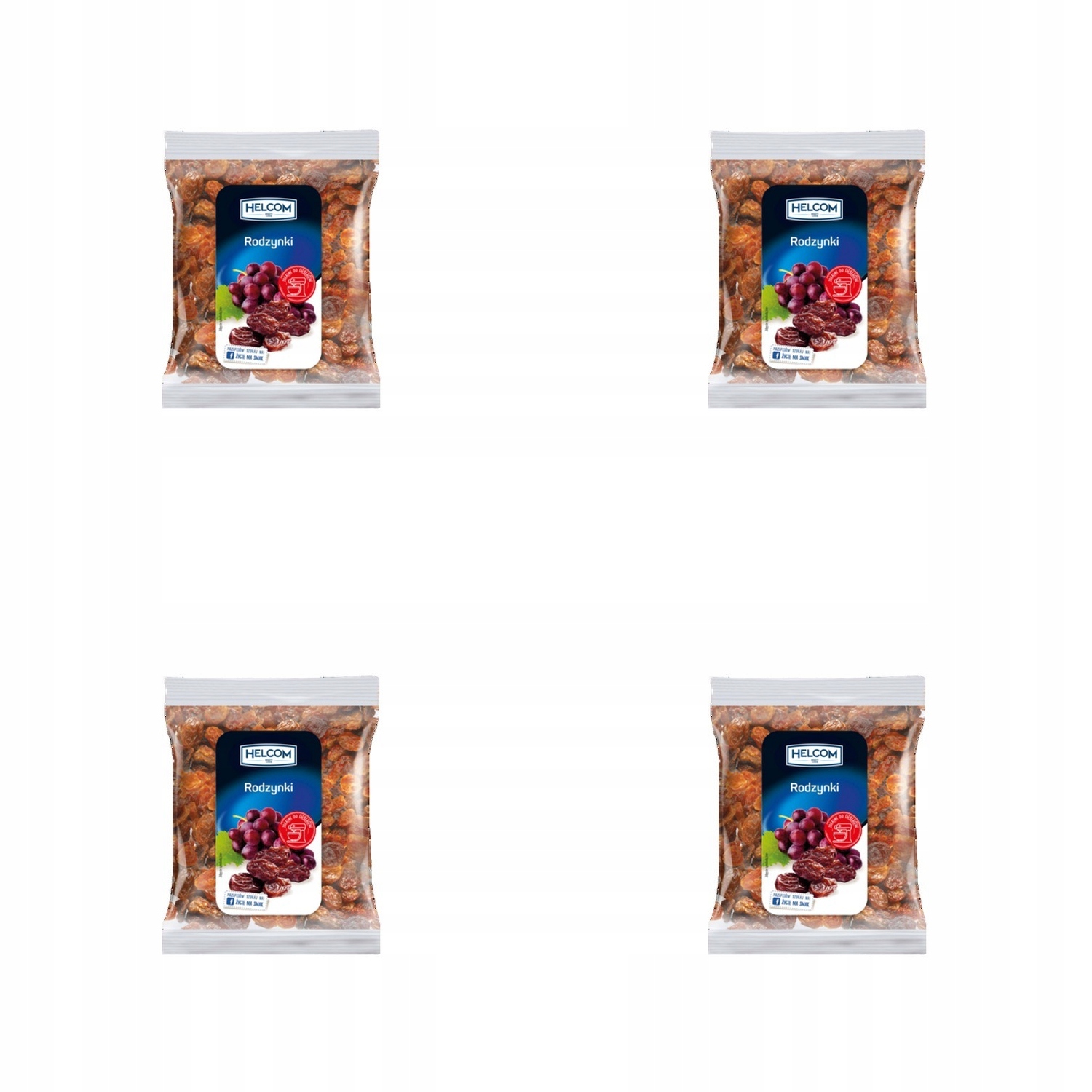 4x 1kg Rodzynki helcom Karton