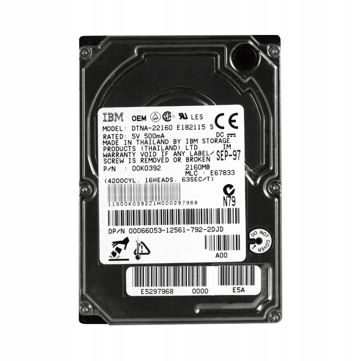 Dell 00066053 00K0392 2.1GB 4K Ata 2.5'' DTNA-22160