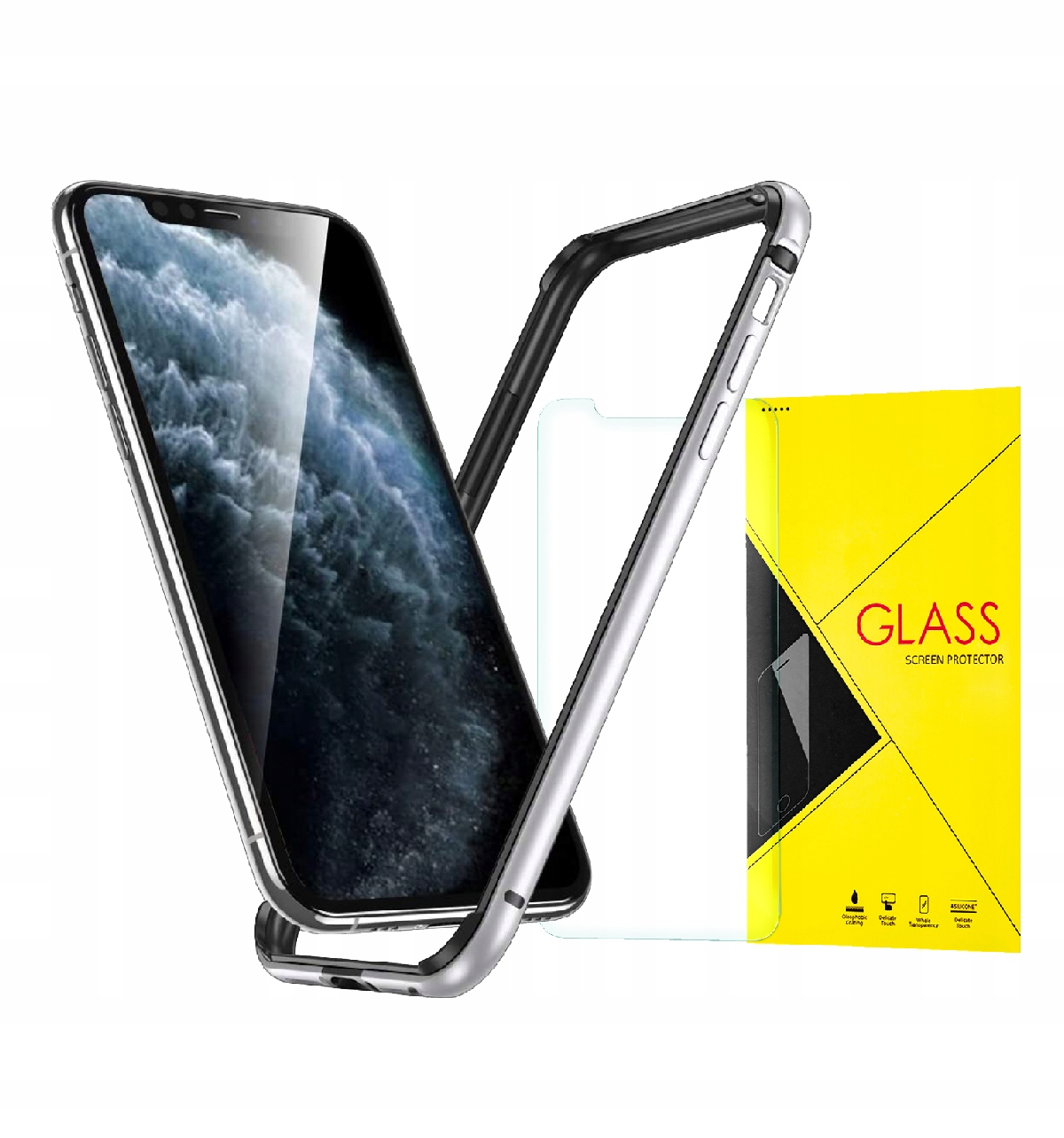 

Bumper Ramka Do Iphone 12/12 Pro + Szkło Hybrydowe