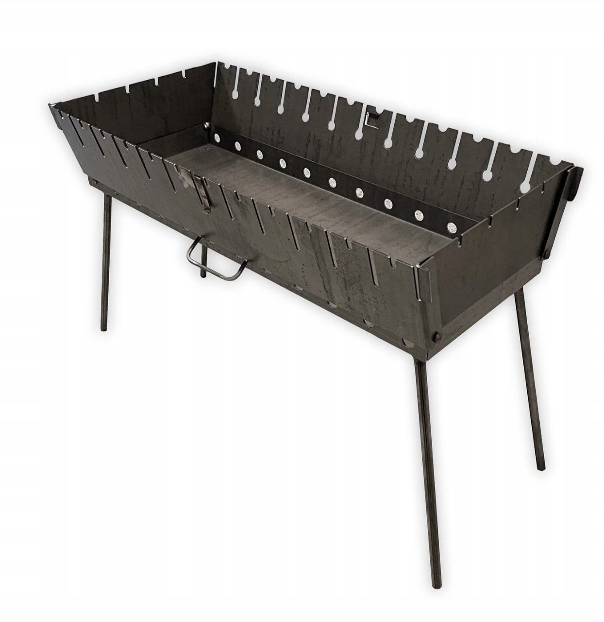 Mangal Na 12 Špendlíkov Grilovací Uhlíkový Kufor Hrubý Kov 2 MM