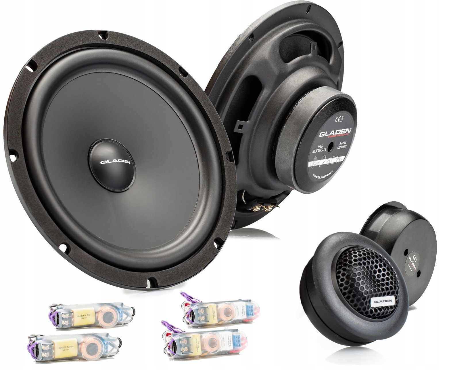 Głośniki Audi A6 C7 A4 B8 Vw T5 Gladen RS200 100W 3ohm 20cm