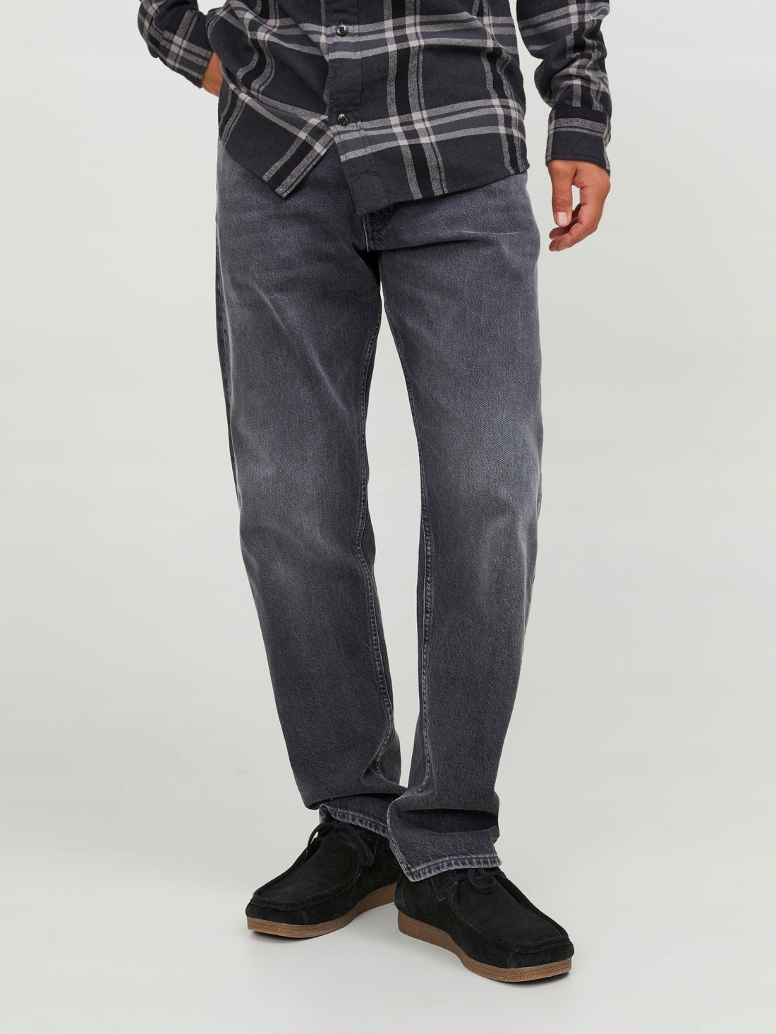 Jack&jones Pánské Džíny Rovné S Oděrkami Šedé 29/30 7AA