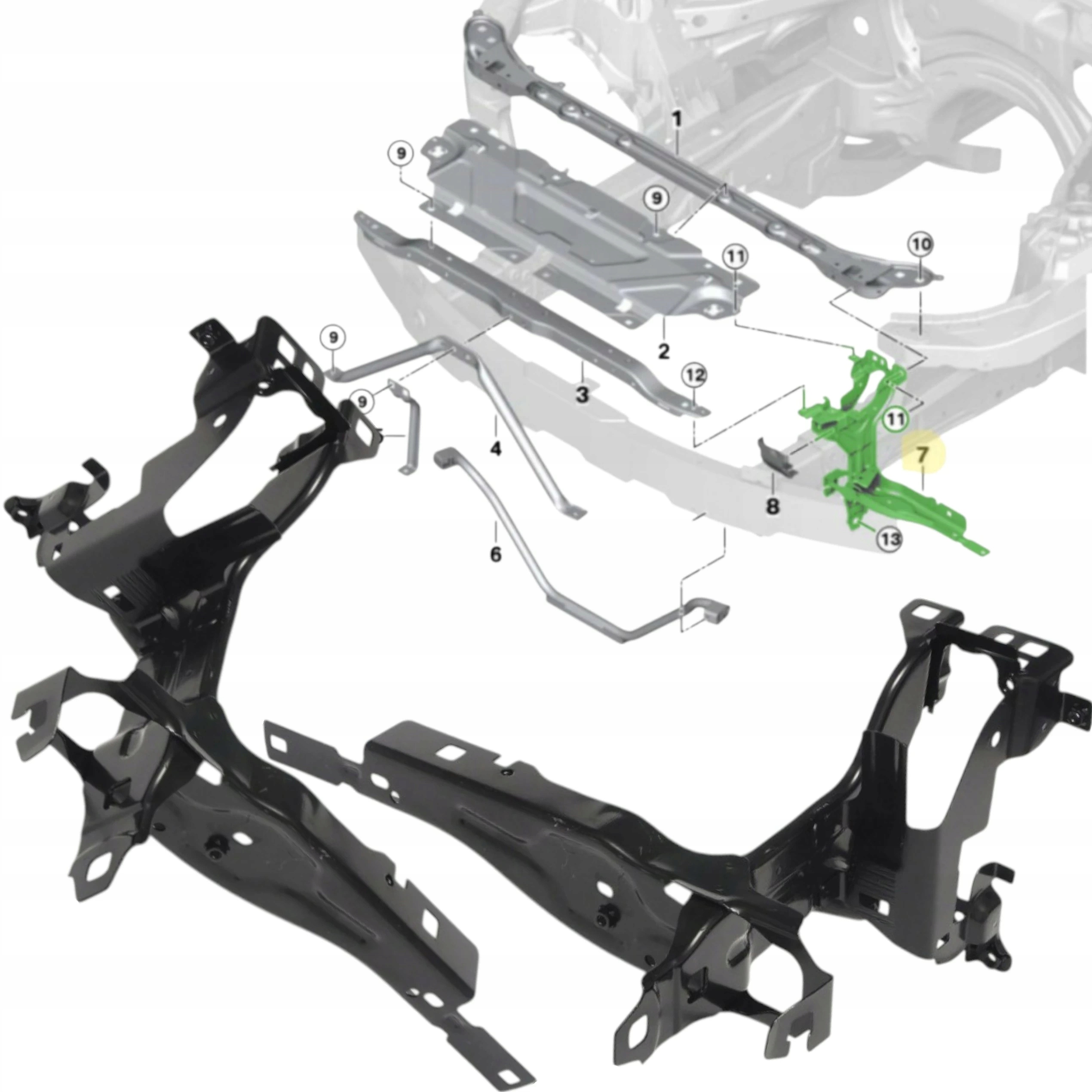 Sada x2 Držák Pravý Levý okulár uchycení lampy držák Bmw 3 G20 G21