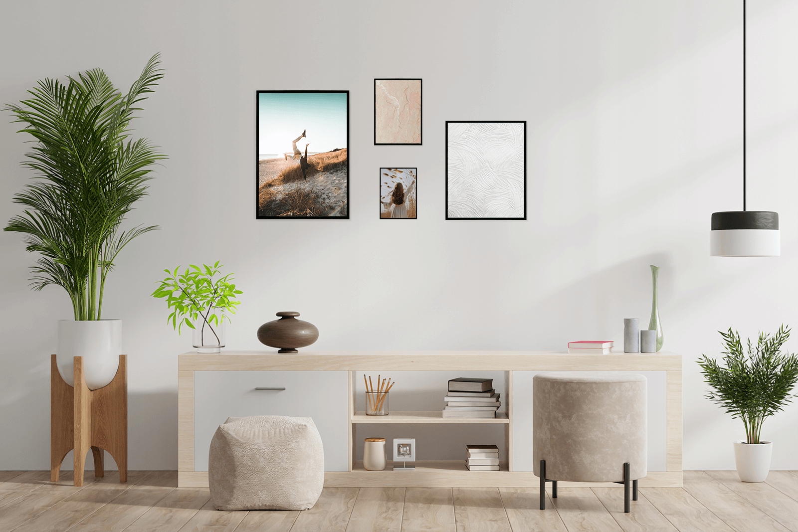 RAMKA Na Zdjęcia ALUMINIOWA 100x140cm B0 CZARNA Rama Zdjęcie 140x100 Plexi Wysokość produktu 140 cm