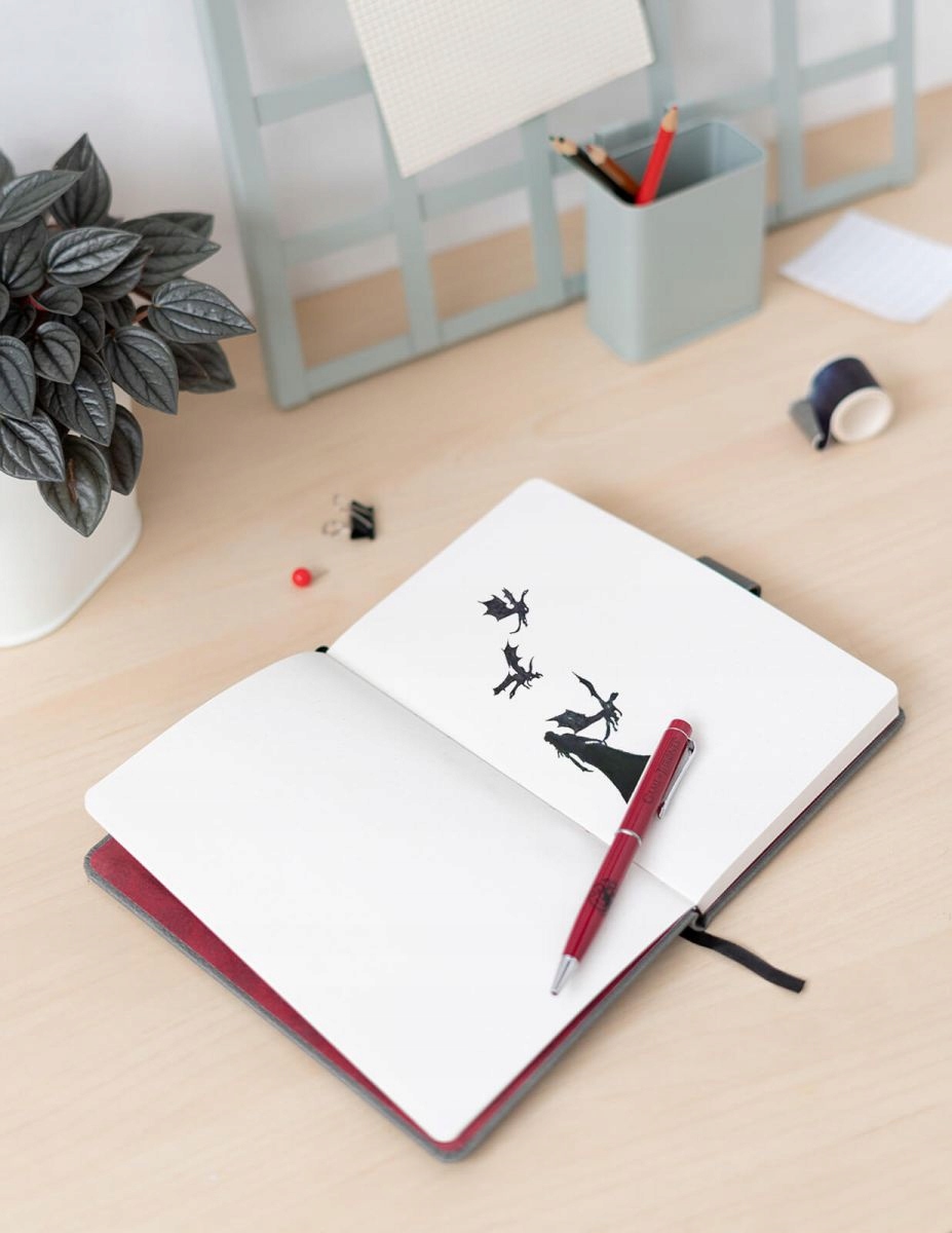 Notes A5 z długopisem Gra o Tron Ród Smoka Kolor Odcienie szarości i srebra